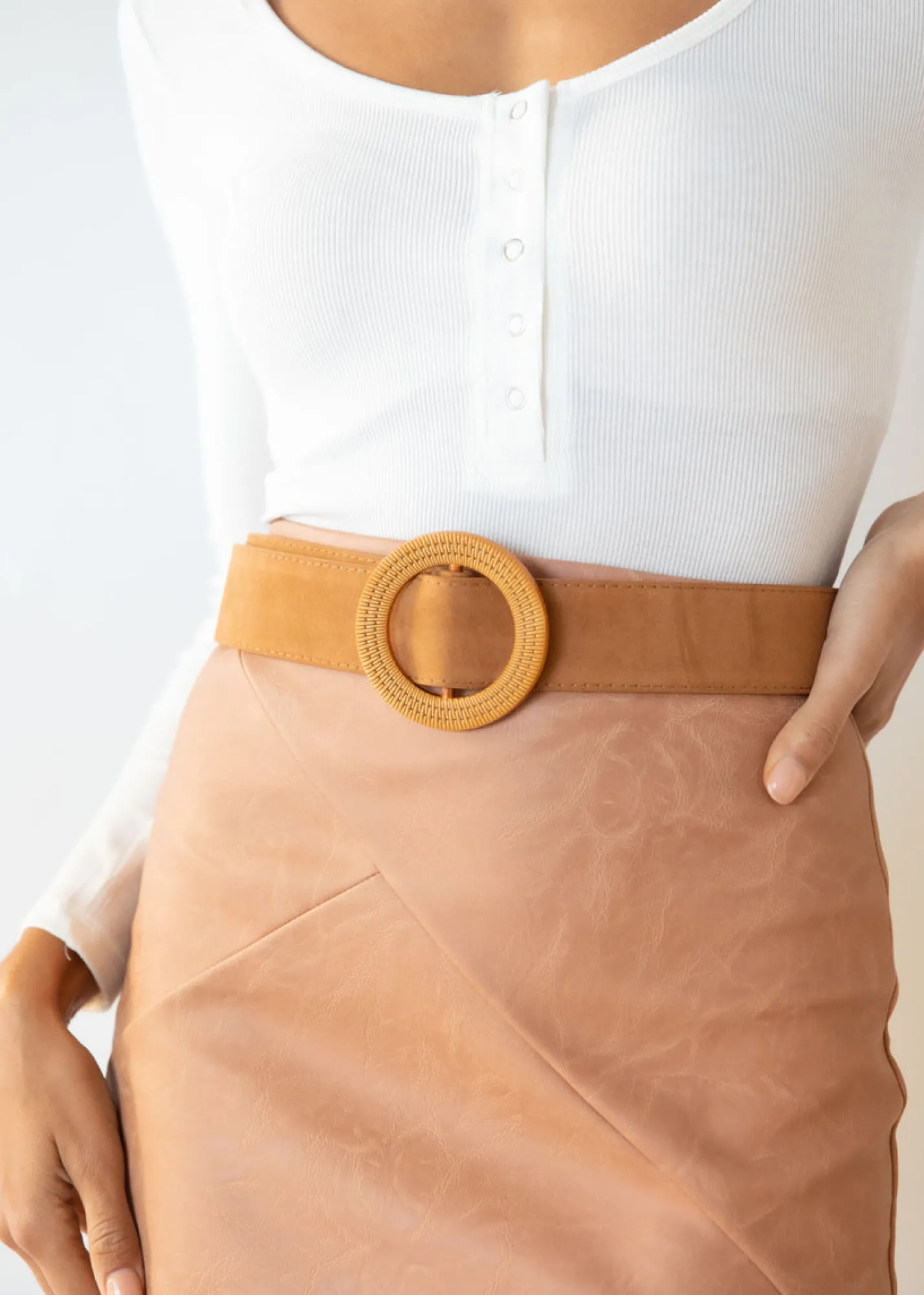Women Gingham & Heels Belts>Rexah Suede Look Belt