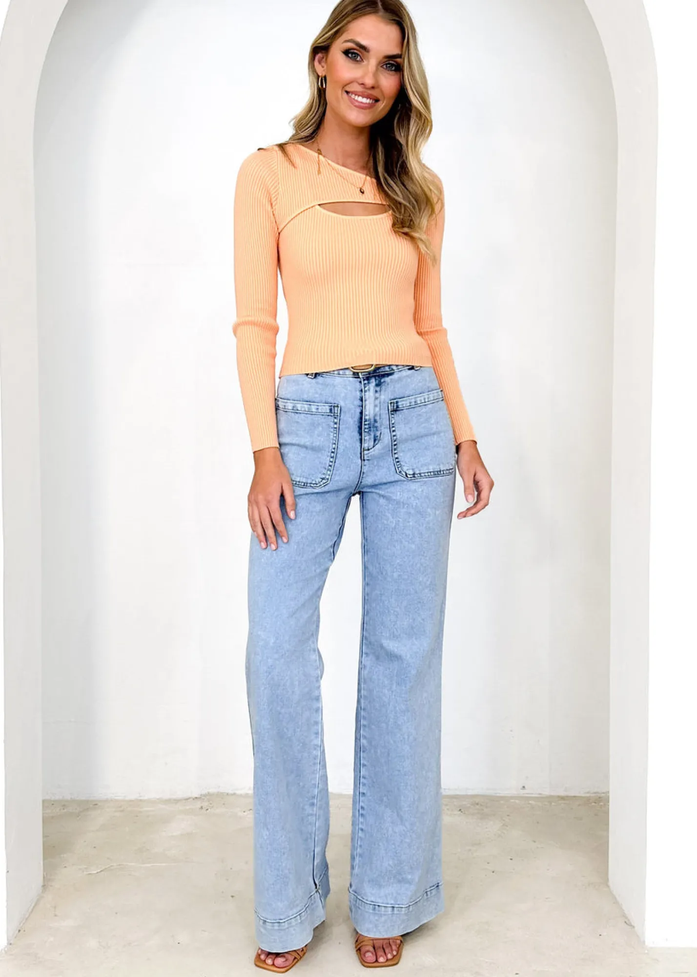 Women Gingham & Heels Basic Tops>Rihah Knit Top