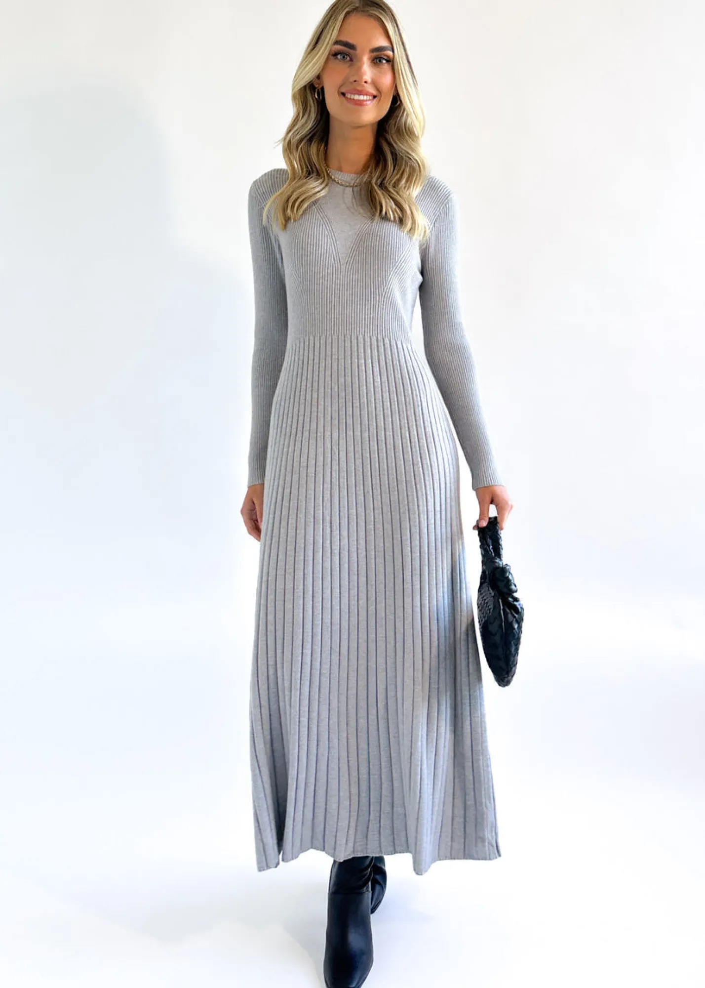 Women Gingham & Heels Knit Dresses>Robine Knit Midi Dress