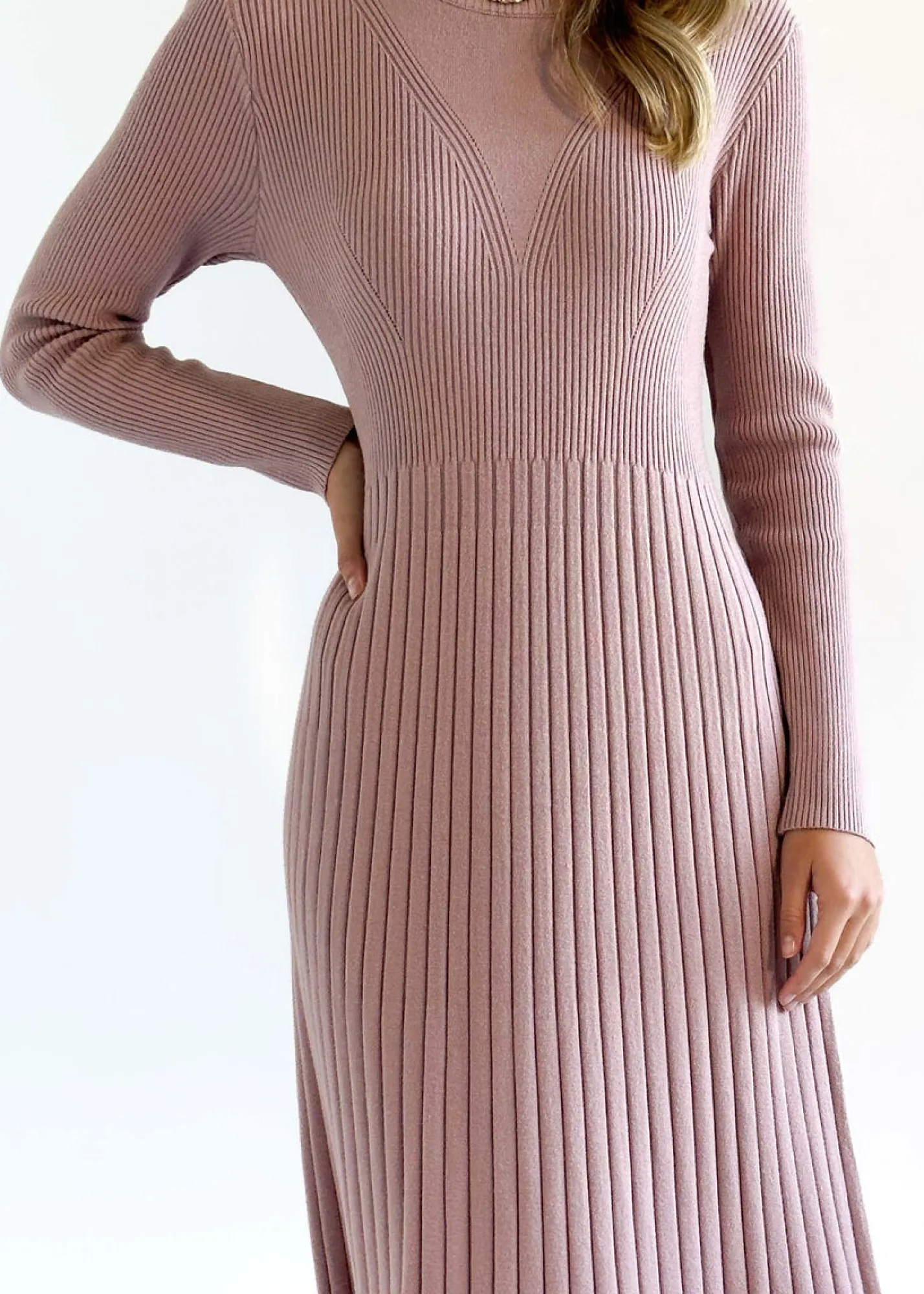 Women Gingham & Heels Knit Dresses>Robine Knit Midi Dress