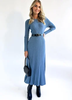Women Gingham & Heels Knit Dresses>Robine Knit Midi Dress