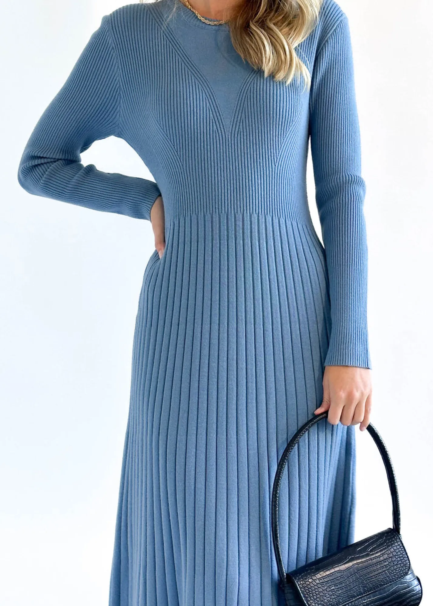 Women Gingham & Heels Knit Dresses>Robine Knit Midi Dress