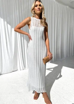 Women Gingham & Heels Knit Dresses>Rogena Knit Midi Dress