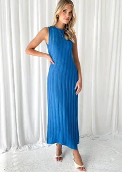 Women Gingham & Heels Knit Dresses>Rogena Knit Midi Dress