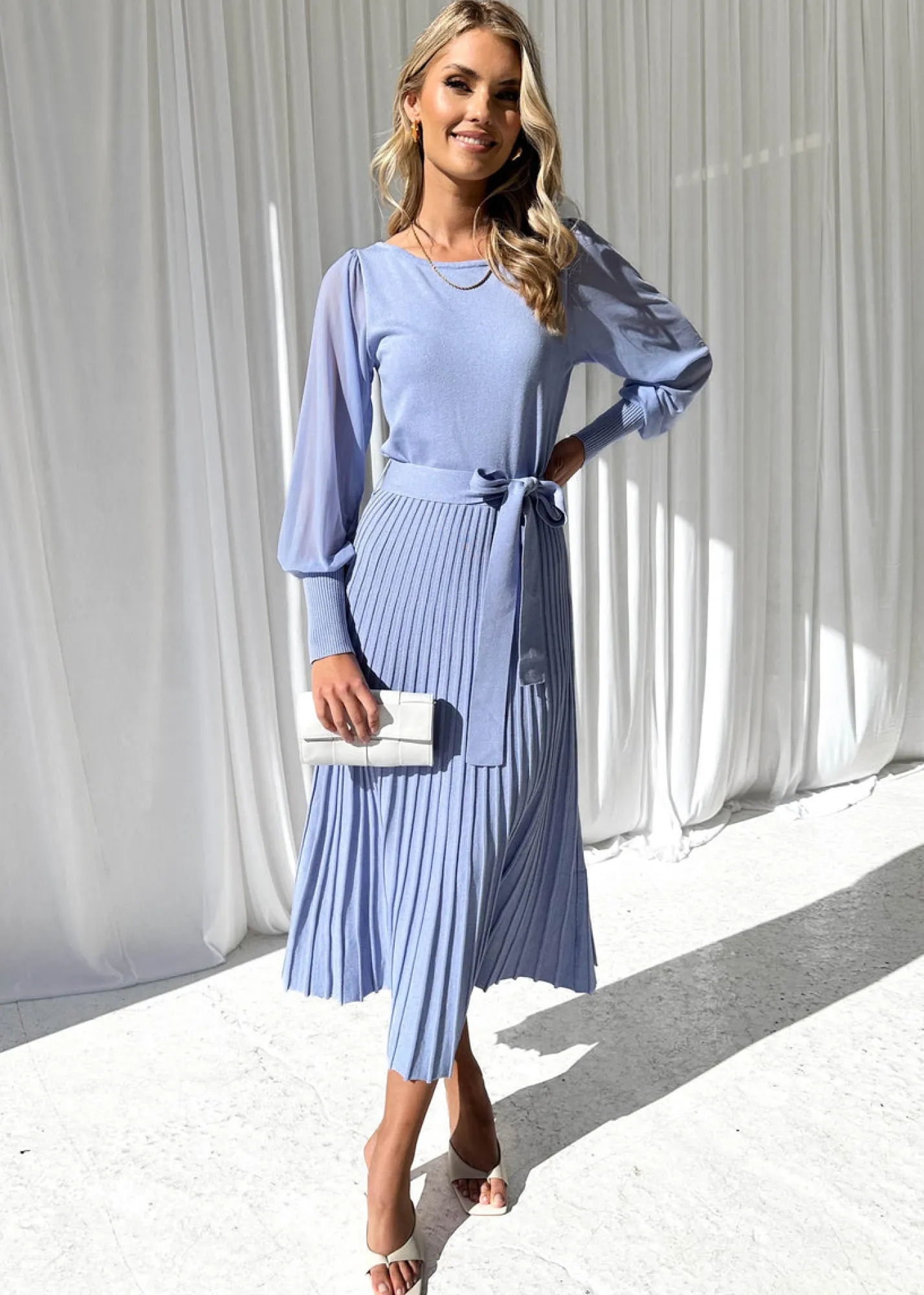 Women Gingham & Heels Knit Dresses>Rulie Knit Midi Dress
