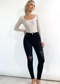 Women Gingham & Heels Jeans>Sannie High Rise Jeans