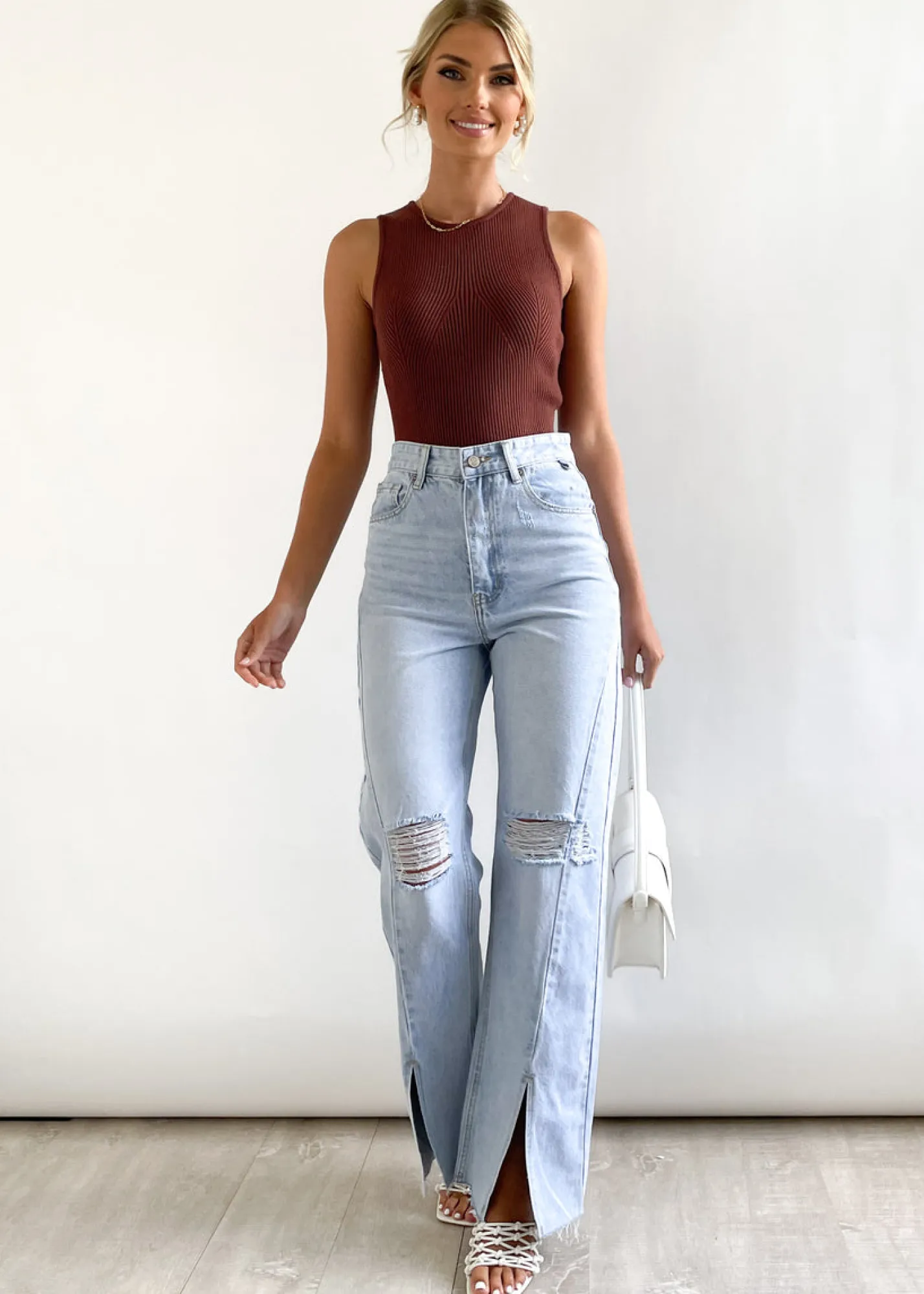 Women Gingham & Heels Jeans>Sarita Wide Leg Jeans
