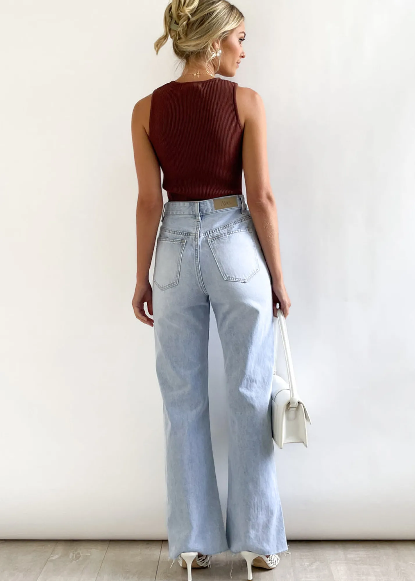Women Gingham & Heels Jeans>Sarita Wide Leg Jeans