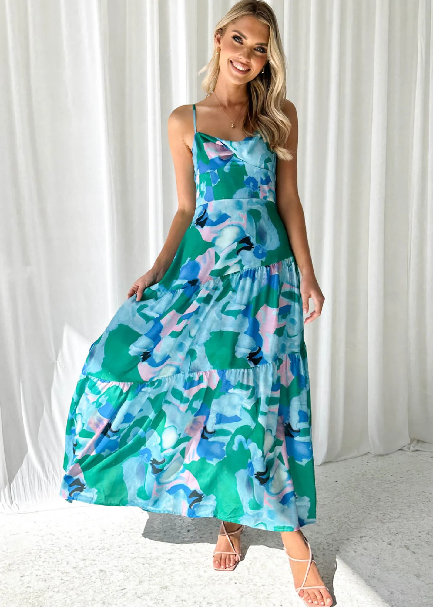 Women Gingham & Heels Maxi>Seona Maxi Dress