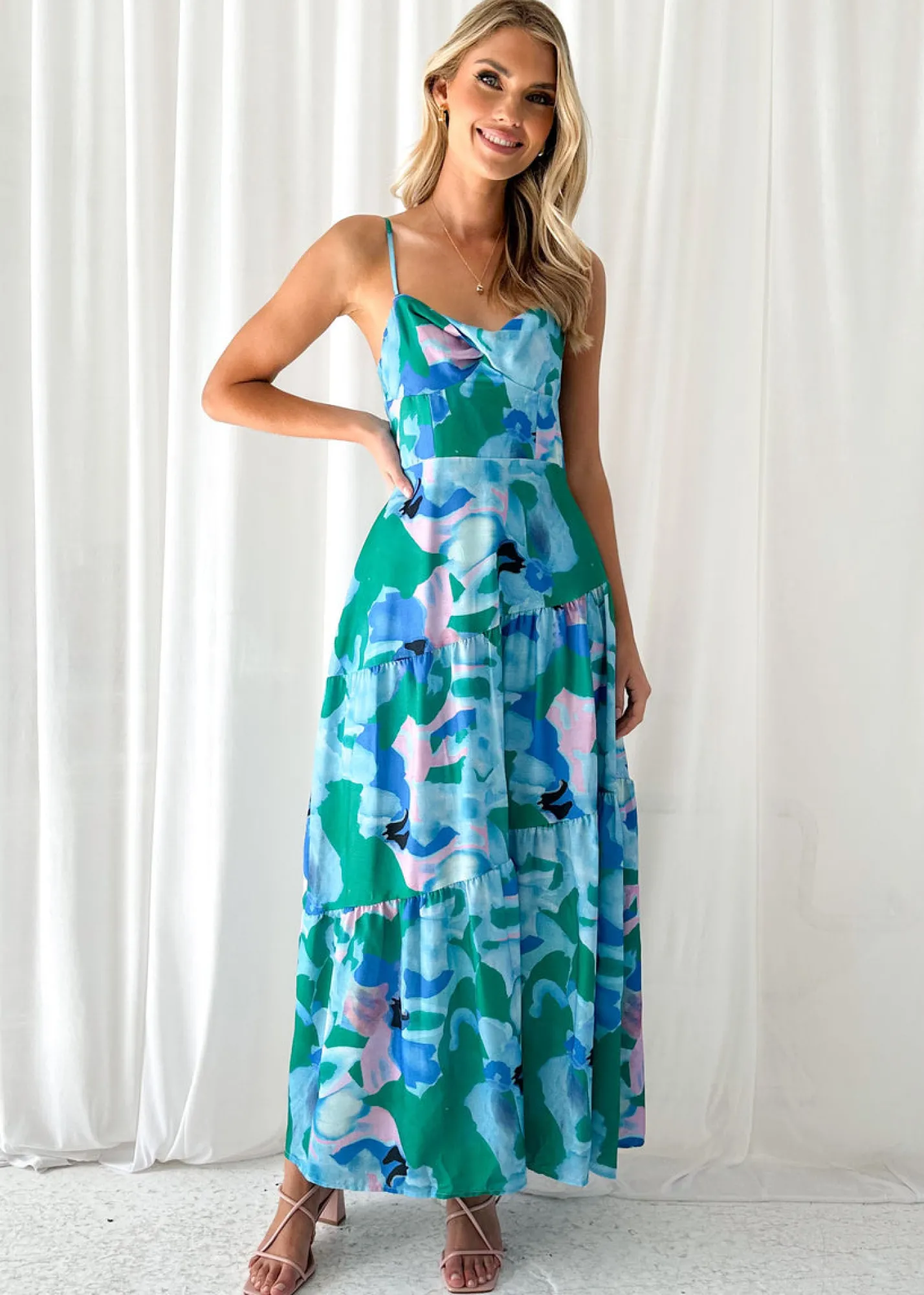 Women Gingham & Heels Maxi>Seona Maxi Dress
