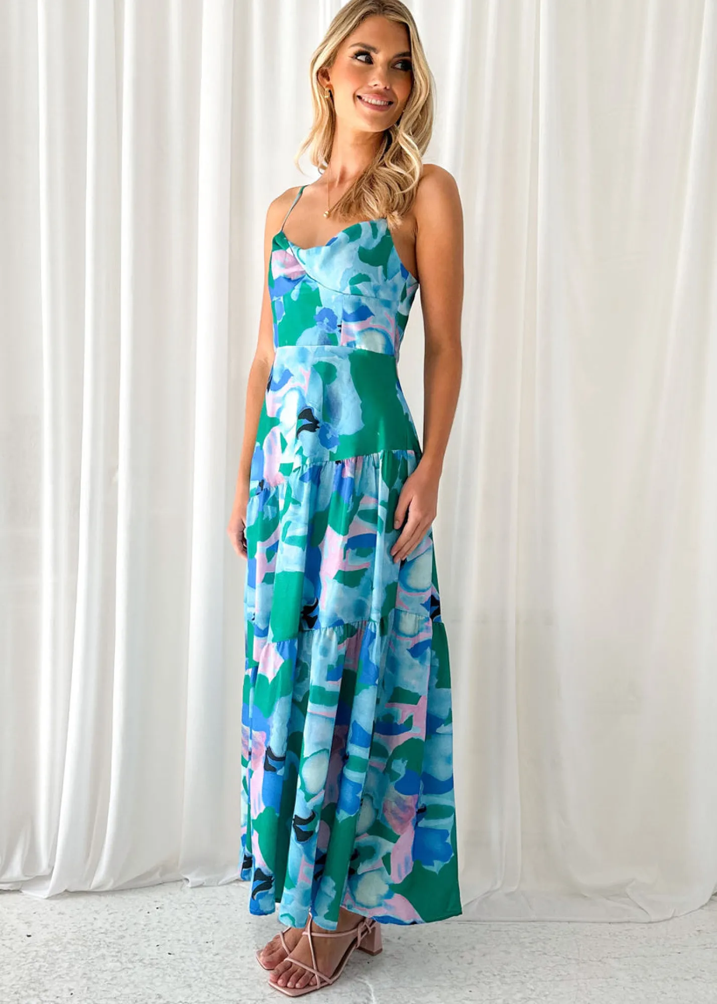 Women Gingham & Heels Maxi>Seona Maxi Dress