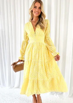 Women Gingham & Heels Maxi>Shamrine Anglaise Maxi Dress
