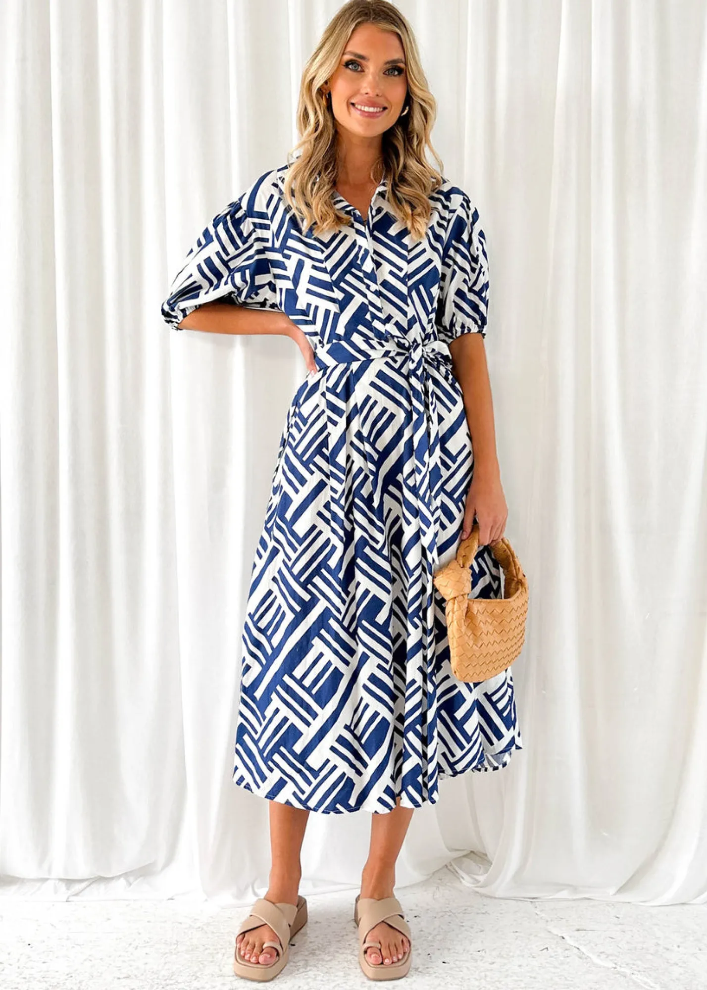 Women Gingham & Heels Midi>Shani Midi Dress