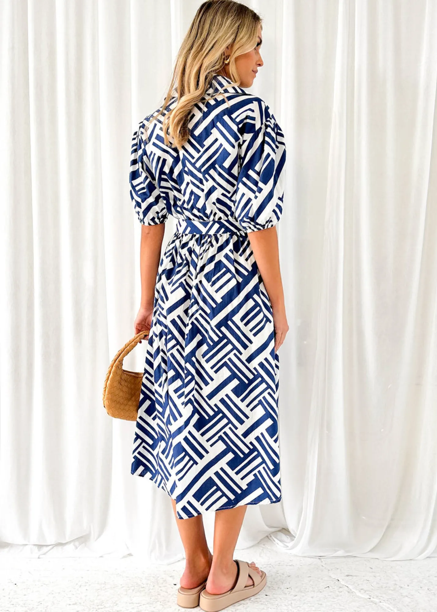 Women Gingham & Heels Midi>Shani Midi Dress