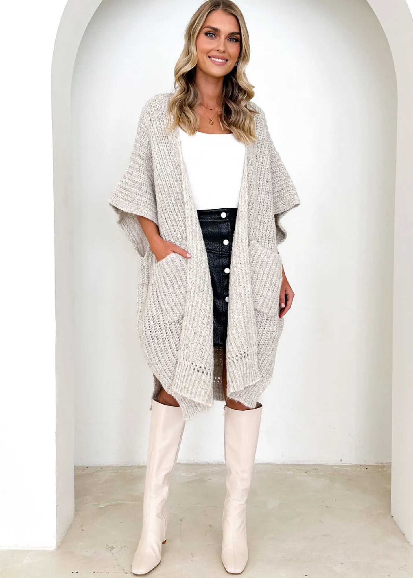 Women Gingham & Heels Singlets/Camis>Sharna Sleeveless Cardi