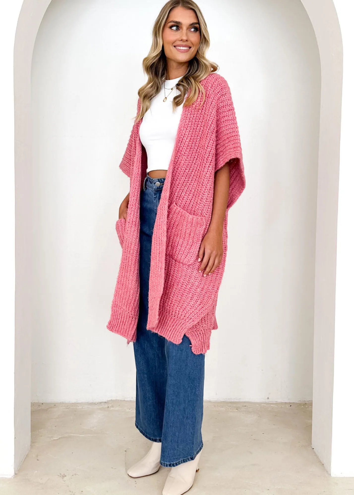Women Gingham & Heels Singlets/Camis>Sharna Sleeveless Cardi
