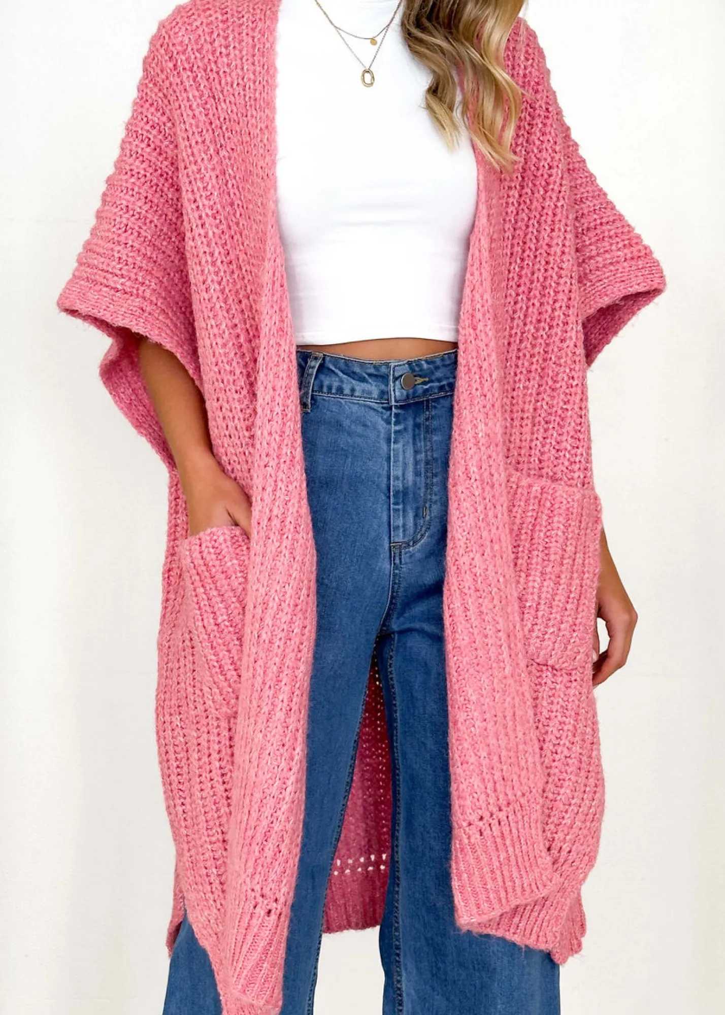 Women Gingham & Heels Singlets/Camis>Sharna Sleeveless Cardi