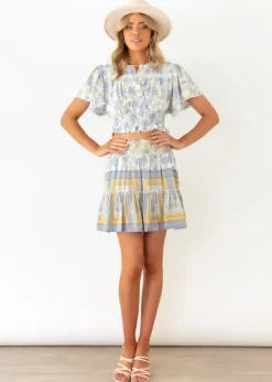 Women Gingham & Heels Crops>Sol Cropped Blouse