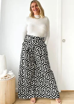 Women Gingham & Heels Pants>Solianh Wide Leg Pants