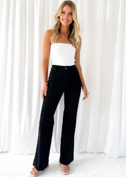 Women Gingham & Heels Jeans>Solita Wide Leg Jeans