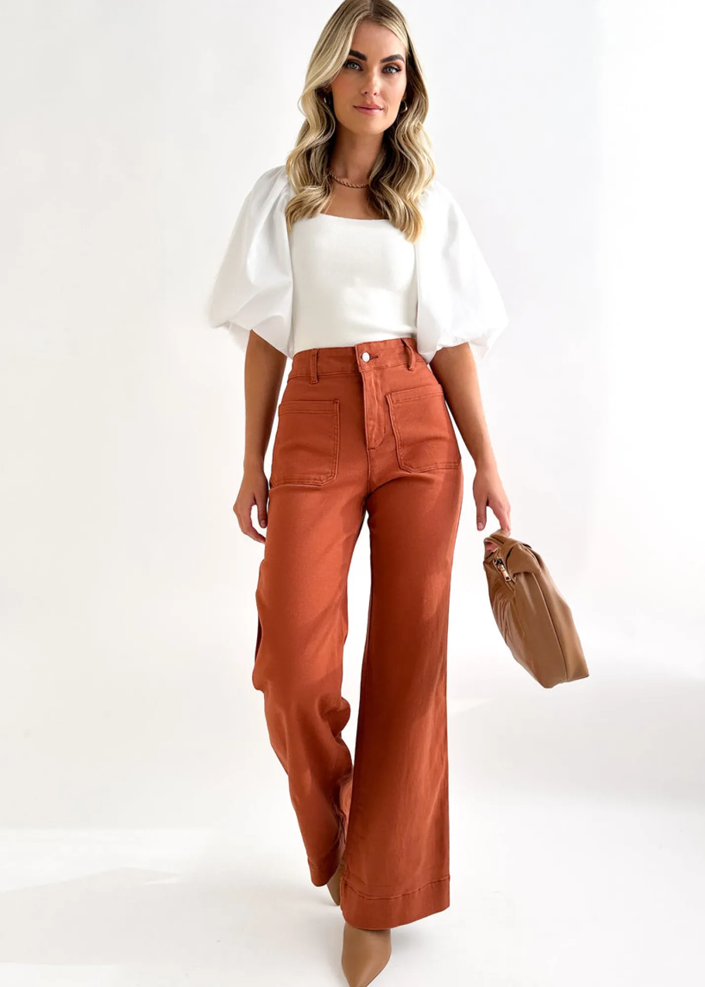 Women Gingham & Heels Jeans>Solita Wide Leg Jeans