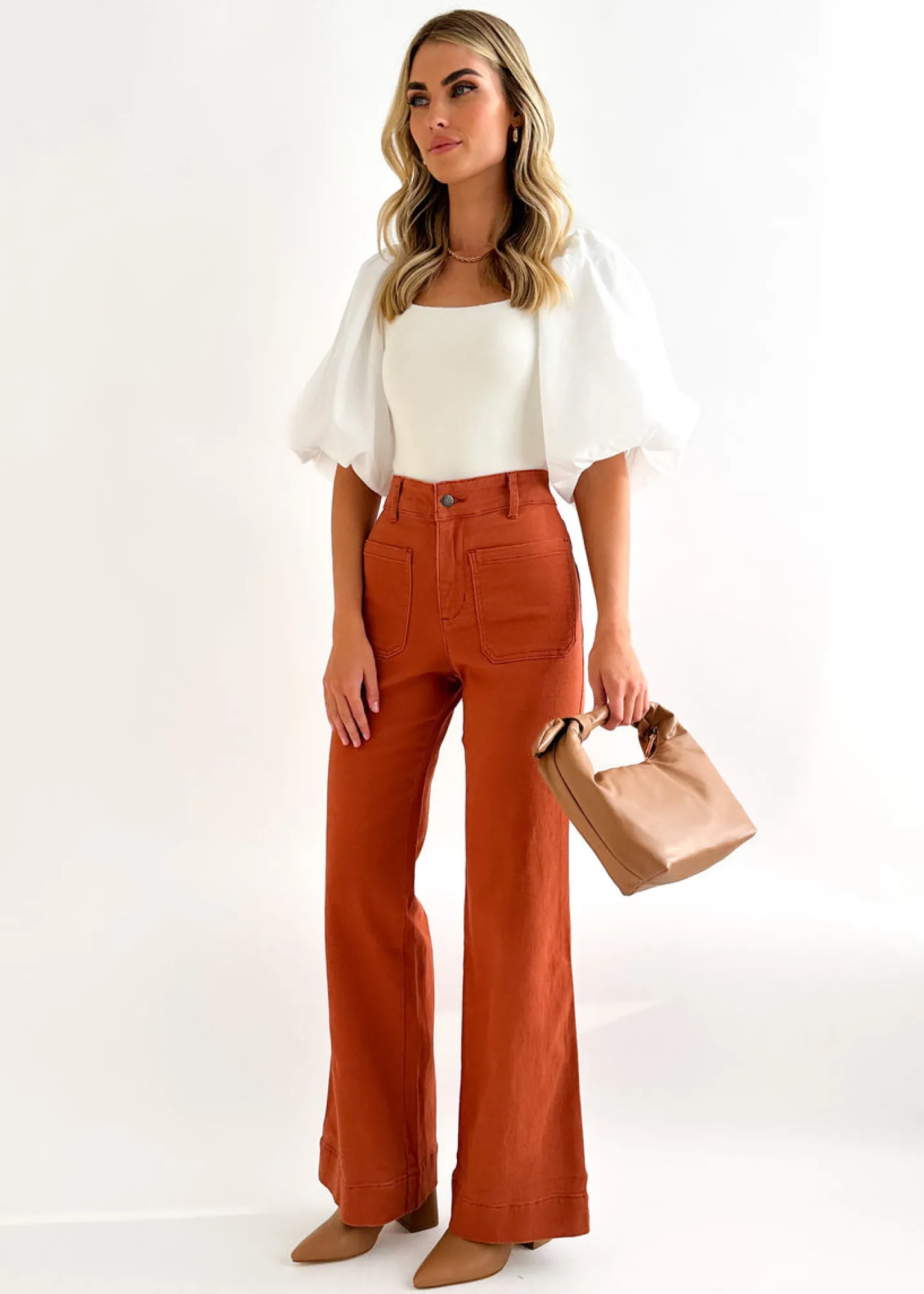 Women Gingham & Heels Jeans>Solita Wide Leg Jeans