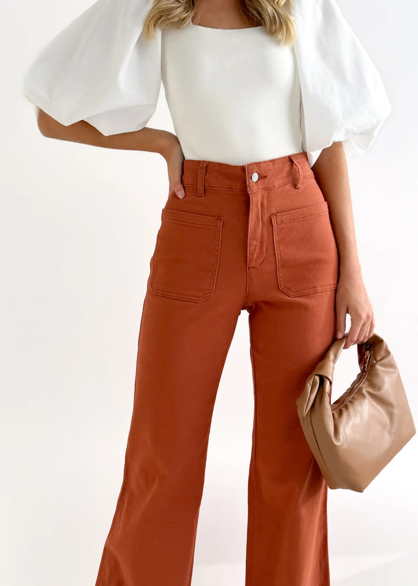 Women Gingham & Heels Jeans>Solita Wide Leg Jeans