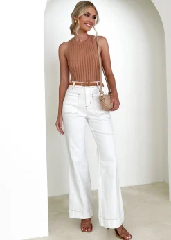 Women Gingham & Heels Jeans>Solita Wide Leg Jeans