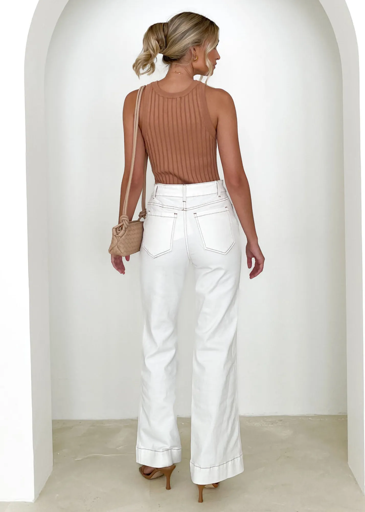 Women Gingham & Heels Jeans>Solita Wide Leg Jeans