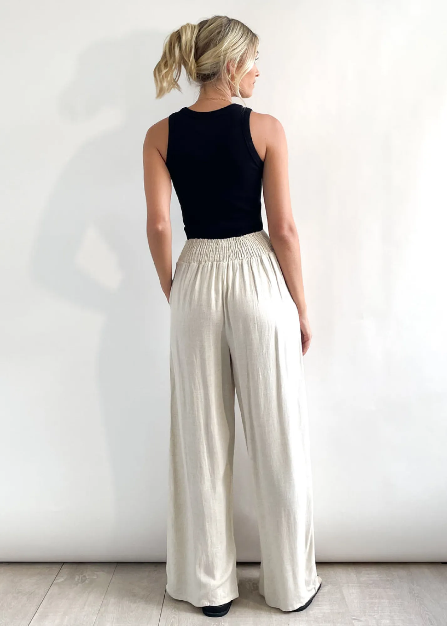 Women Gingham & Heels Pants>Sorento Linen Blend Pants