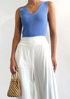 Women Gingham & Heels Pants>Sorento Linen Blend Pants