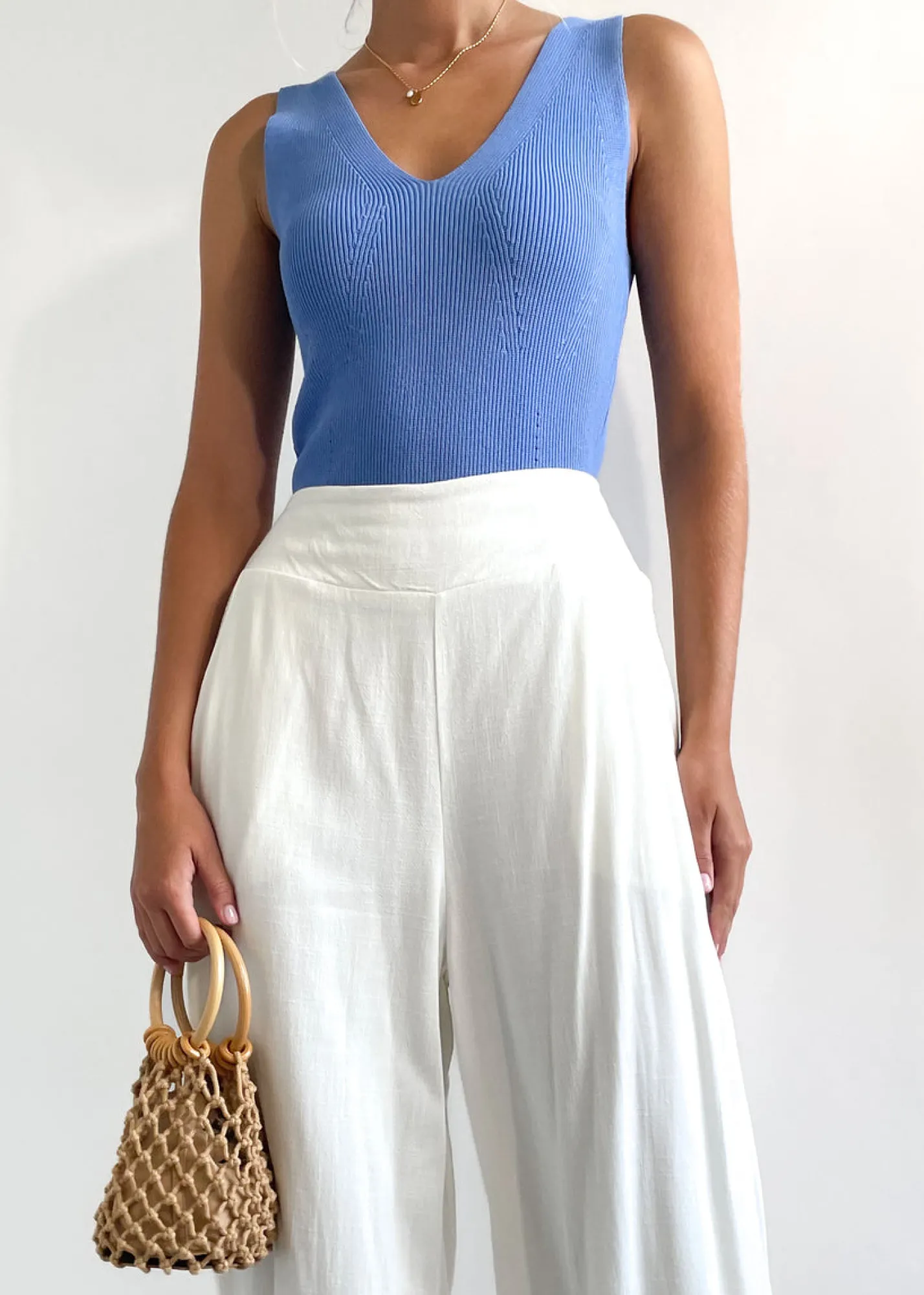 Women Gingham & Heels Pants>Sorento Linen Blend Pants