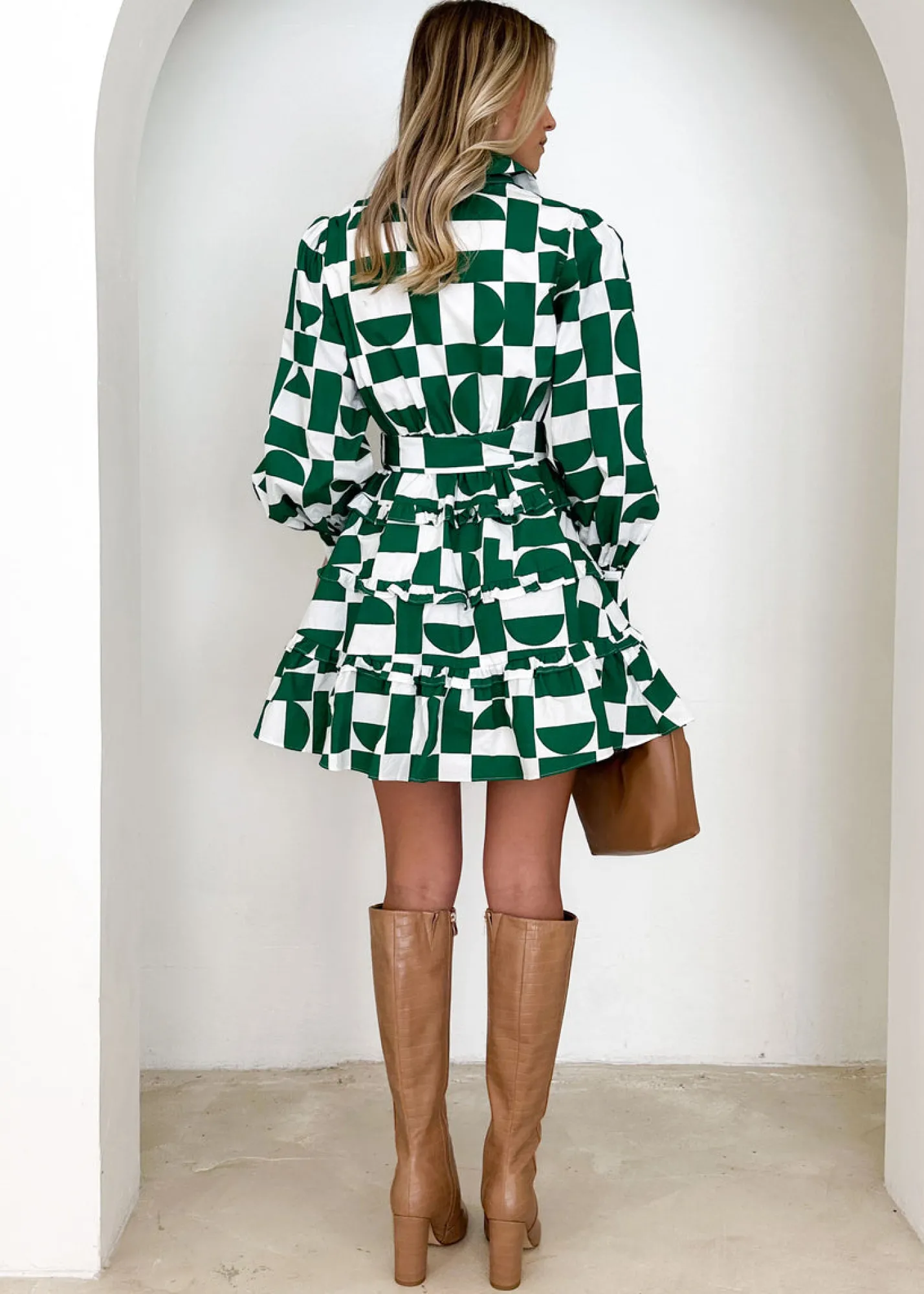 Women Gingham & Heels Short>Starren Dress