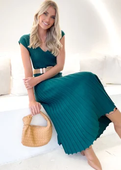 Women Gingham & Heels Knit Dresses>Stasie Knit Midi Dress