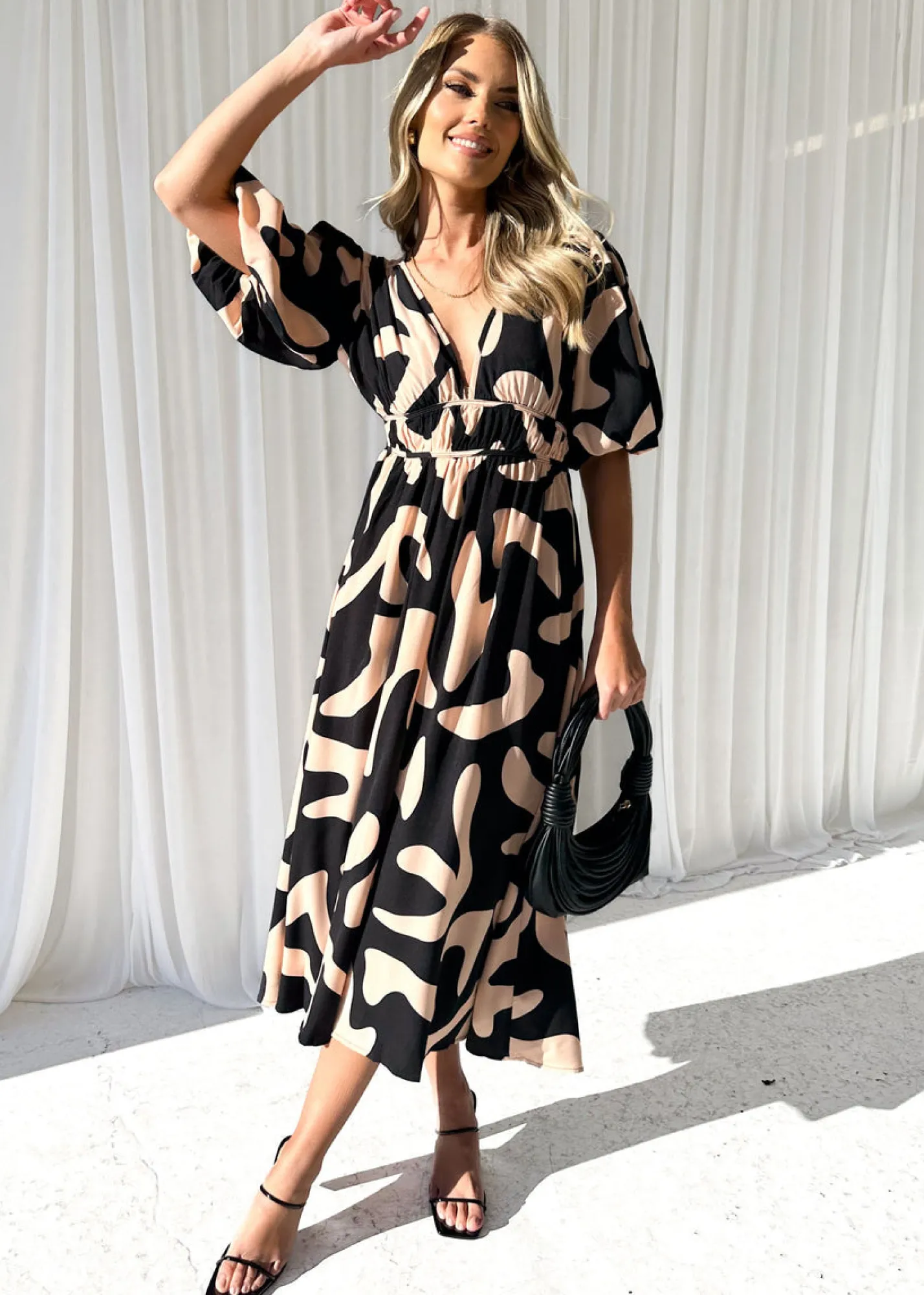 Women Gingham & Heels Midi>Stellana Midi Dress