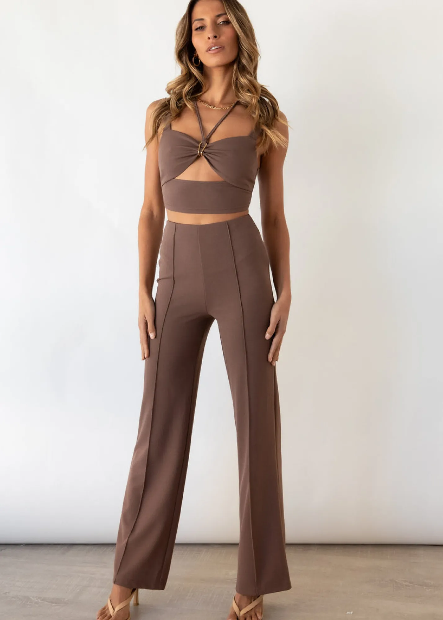 Women Gingham & Heels Crops>Switching Sides Crop