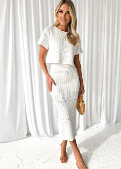 Women Gingham & Heels Knit Tops>Talia Knit Set