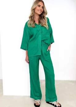 Women Gingham & Heels Pants>Tallulah Linen Pants