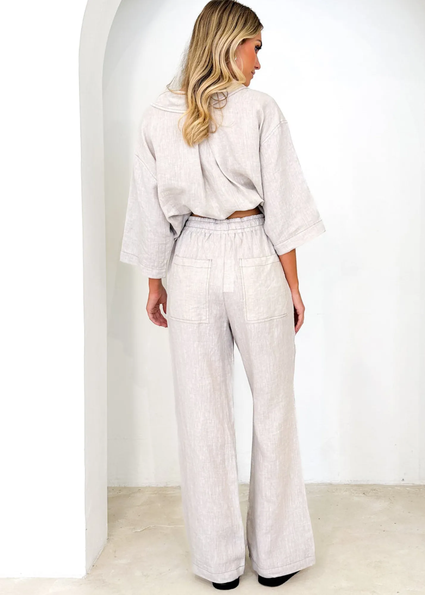 Women Gingham & Heels Pants>Tallulah Linen Pants