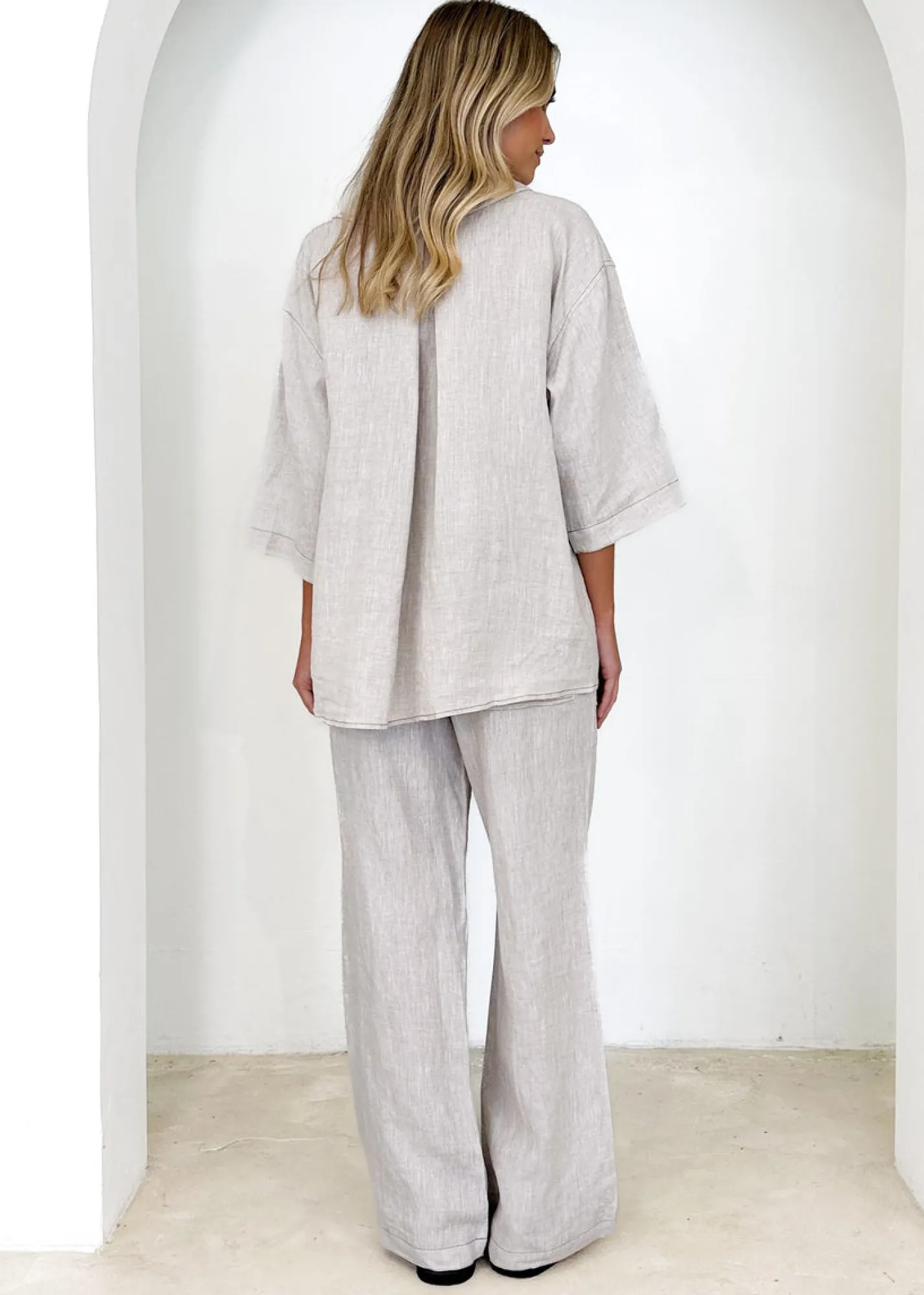 Women Gingham & Heels Sets>Tallulah Linen Shirt