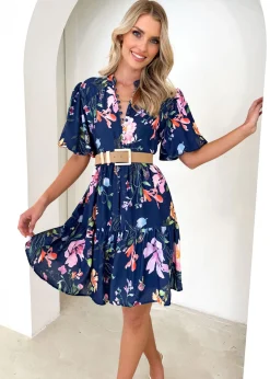 Women Gingham & Heels Short>Tamra Dress