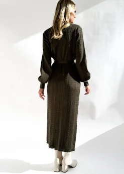 Women Gingham & Heels Knit Dresses><noscript><img width=