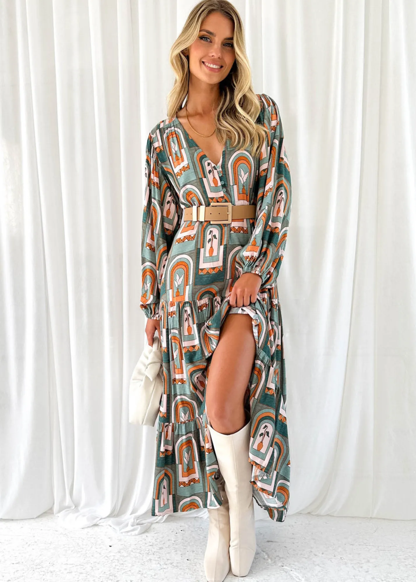 Women Gingham & Heels Maxi>Teresa Maxi Dress