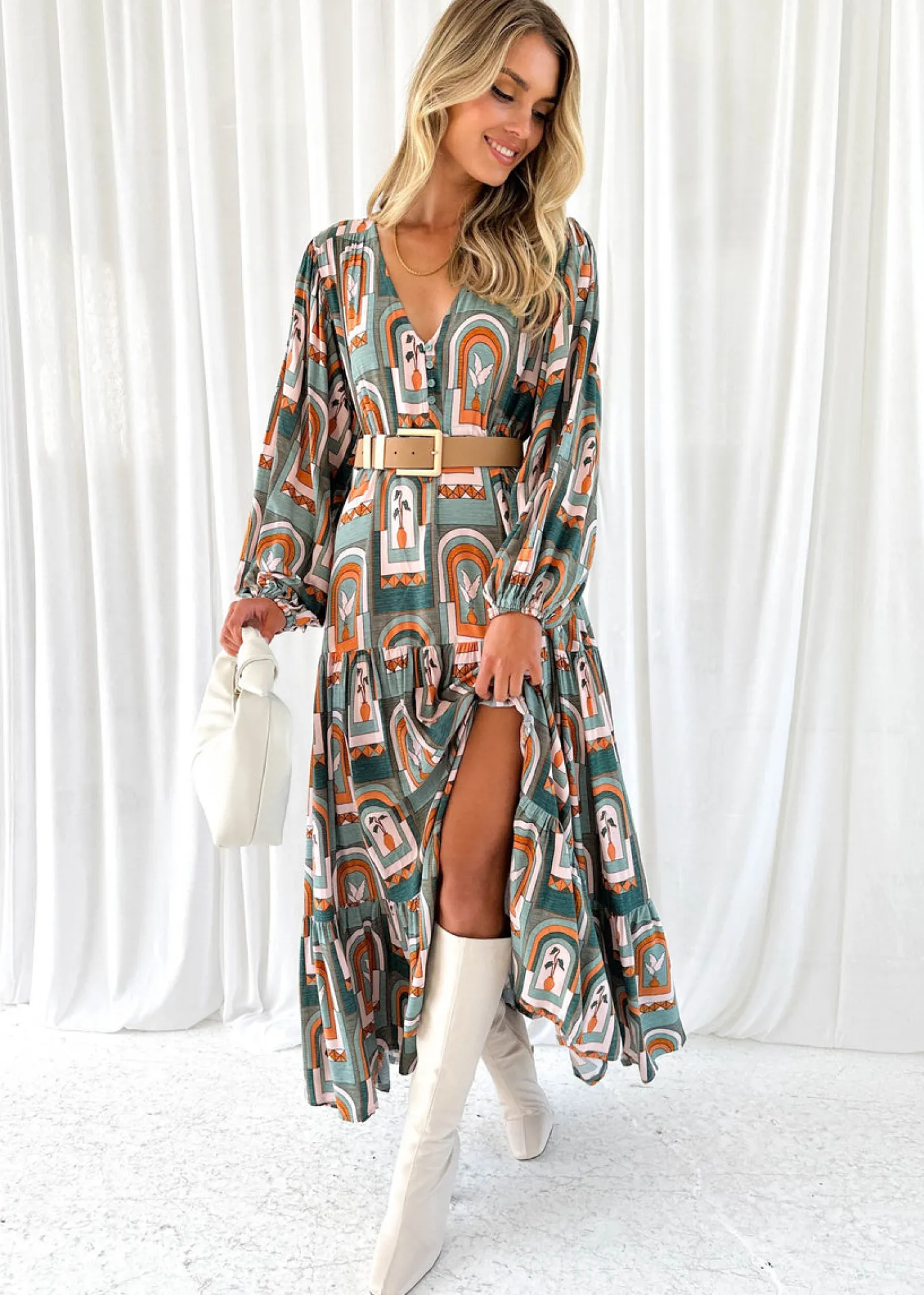 Women Gingham & Heels Maxi>Teresa Maxi Dress