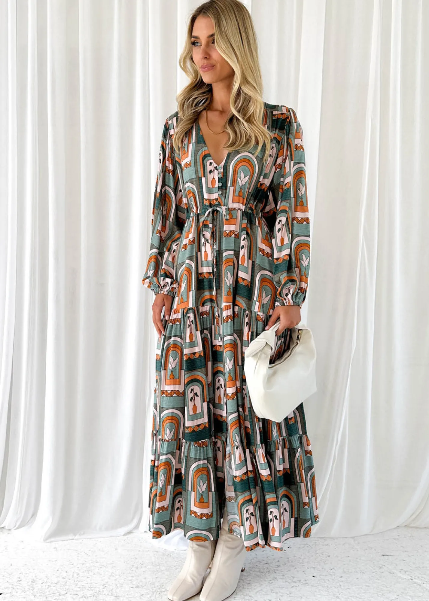 Women Gingham & Heels Maxi>Teresa Maxi Dress