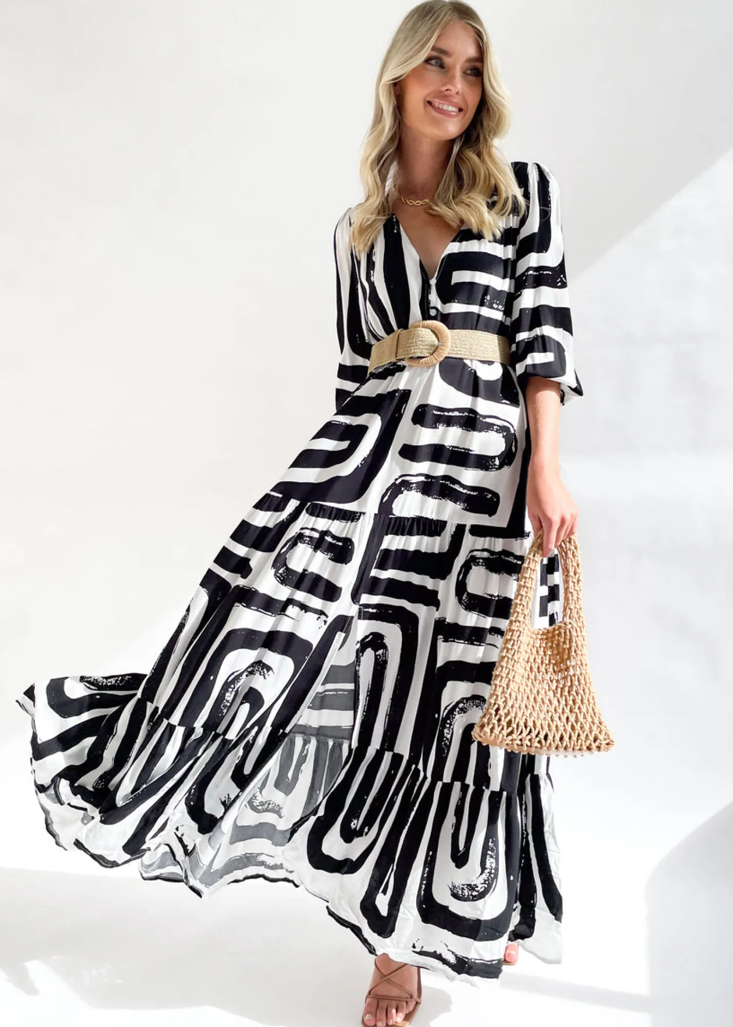 Women Gingham & Heels Maxi>Tessa Maxi Dress