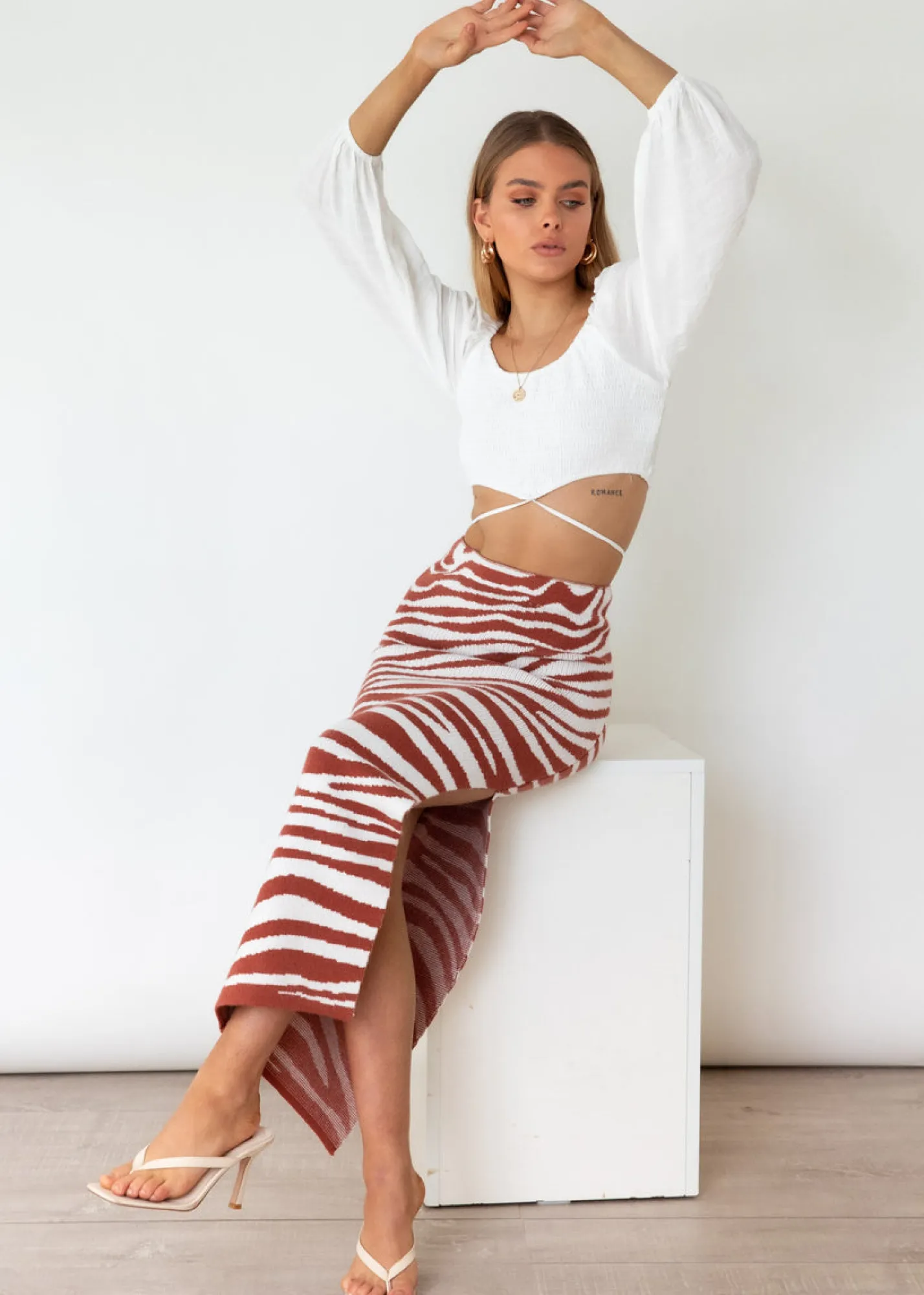 Women Gingham & Heels Crops>Tezza Crop