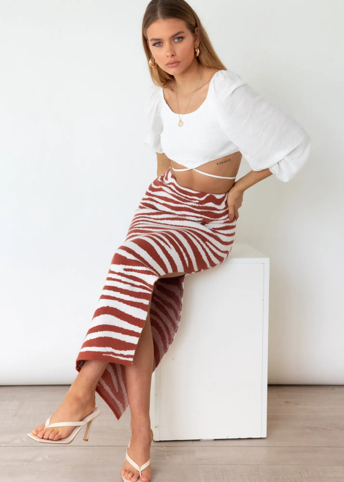 Women Gingham & Heels Crops>Tezza Crop