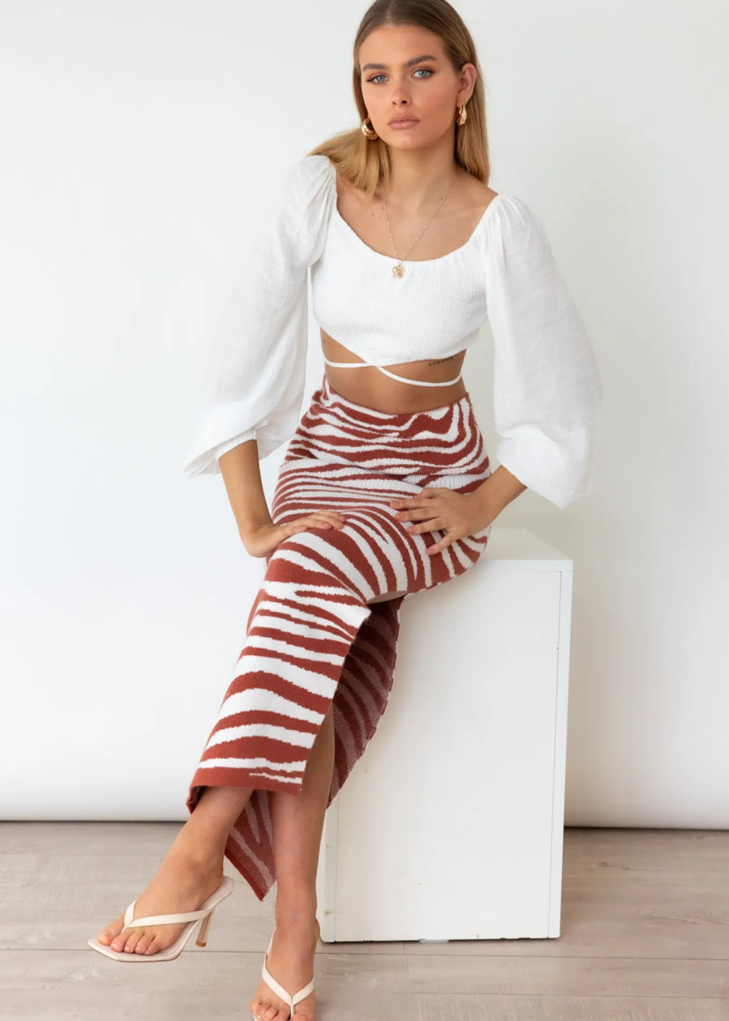 Women Gingham & Heels Crops>Tezza Crop