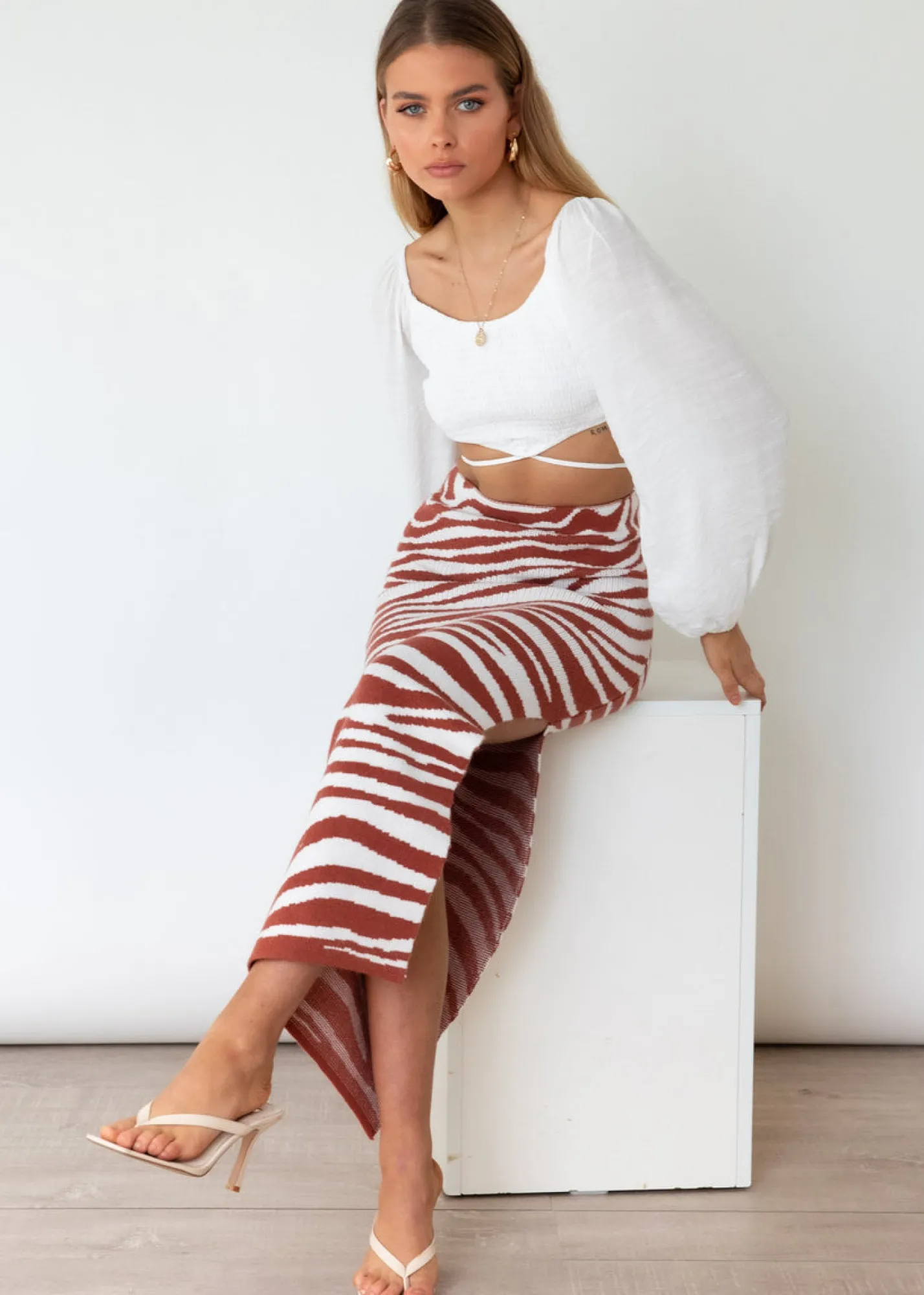 Women Gingham & Heels Crops>Tezza Crop